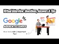 Google Apprenticeship Virtual Interview: Questions, Answers &amp; Tips || thewodm