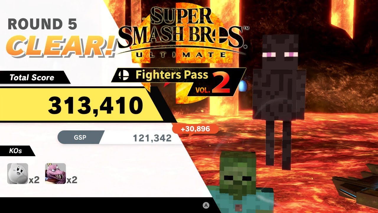 Super Smash Bros Ultimate Minecraft Enderman & Zombie Classic Mode Co ...