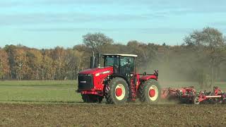 Versatile 550 tractor with single wheels pulling Horsch Tiger in Germany