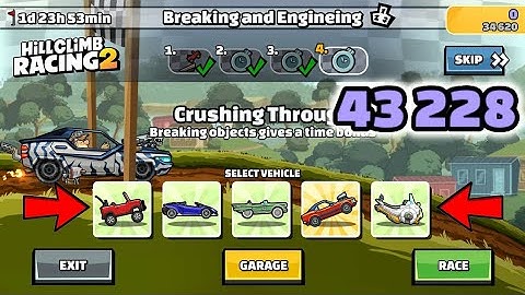 Hill Climb Racing 2: 43228 points in BREAKING AND ENGINEING Team Event
