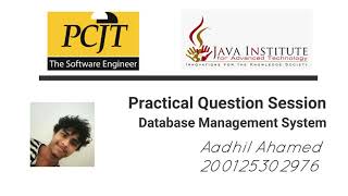 DBMS Question Session 33 | 1st Year | Semester 01 | Java Institute | Aadhil Ahamed