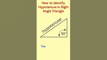 How to Identify Hypotenuse in Right Angle Triangle