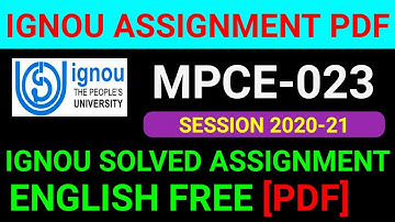 MPCE 023 Solved Assignment 2021, MPCE 23 Solved Assignment 2020-21 in English, MPCE 23 Assignment