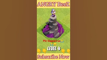 Wizard Tower Level 1 to Max | COC Wizard Tower | #shorts #cocshorts