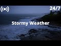 Stormy Sea Thunderstorm Sounds | Ocean Waves, Heavy Rain & Rolling Thunder Sounds for Sleeping