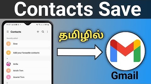 Contacts Save In Gmail Account Tamil/How To Save Contacts In Gmail/ Backup Contacts To Gmail
