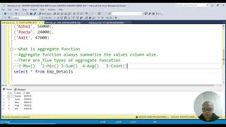 #Aggregate function in SQL Session 9 @CodeWithDKSir
