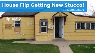 House Flip #212 Progress: Adding Stucco over Asbestos Siding