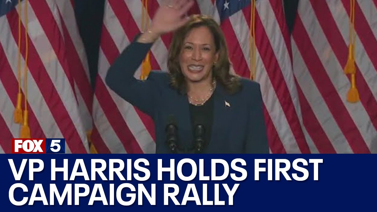 VP Harris holds first campaign rally in Wisconsin - YouTube