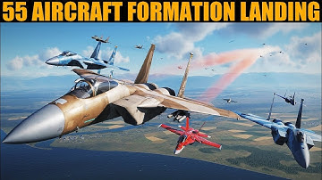 *WORLD FIRST* 50+ Aircraft Formation Flight & Landing | DCS WORLD