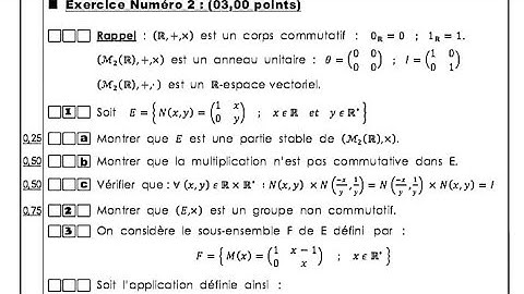 Structures Algébriques - Morphisme de Groupe - Examen National 2020 SM