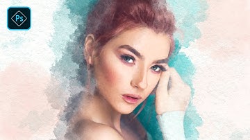 Create a Watercolor Portrait in Photoshop - WaterColor Painting Tutorial