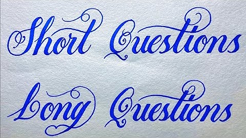 How to write Short & Long Question in Stylish Writing - Using Marker 605