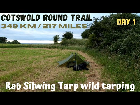 1 Cotswold Round long distance hiking trail. Wild camping in Rab Silwing Tarp and OEX Bush Pro Bivvi
