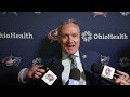 Columbus Blue Jackets Head Coach Dean Evason, Adam Fantilli and Ivan Provorov | Postgame Media