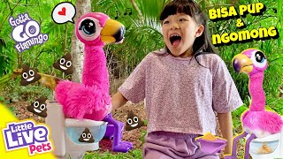 Buka Mainan Bisa Pup & Bisa Bicara?? Gotta Go Flamingo Little Live Pets Review & Unboxing