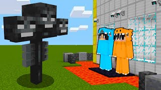 Wither Boss vs Security House Battle! - Minecraft
