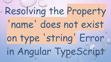 Resolving the Property 