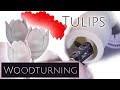 Woodturning - Wooden flowers (tulip) ❤️💕❤️