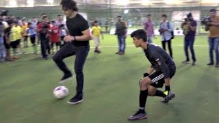 Tiger Shroff Playing Football With Kids