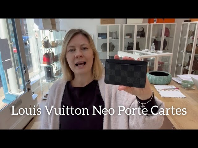 Louis Vuitton Black Damier Graphite Canvas Neo Porte Cartes Card Holder