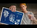 How to Make Cyanotype Tattoo Flash like Percy Waters [Full Tutorial]