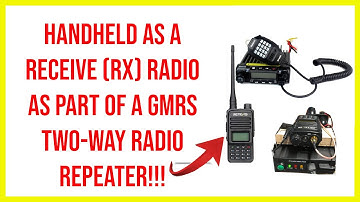 🔺 HANDHELD radio as a receive (RX) radio as part of a GMRS two-way radio repeater!!! NO VOX, NO PC!🔺