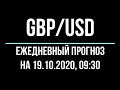 Ежедневный прогноз форекс 19.10, 09:30. Форекс прогноз, движения цены валютной пары фунт - доллар.