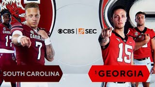 South Carolina at No. 1 Georgia SEC on CBS Intro