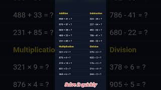 Basic Maths Practice in Hinglish | Addition, Subtraction, Multiplication &amp; Division Questions