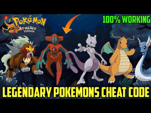 LEGENDARY POKEMONS CHEAT CODE FOR FIRERED,LEAFGREEN,ASHGRAY