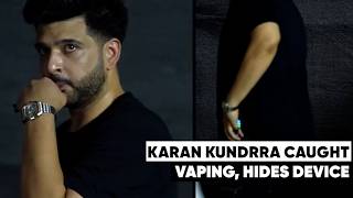 Karan Kundrra Caught Vaping |  Hides It from Paps, Fans React