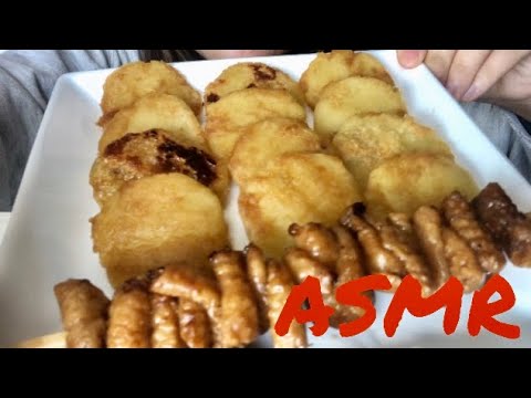 [ASMR Mukbang] Sweet Potato Pancake Eating Sound さつまいももちモッパン🍠🍠🍠
