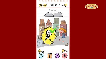 Brain Test Level 23 solution Save her