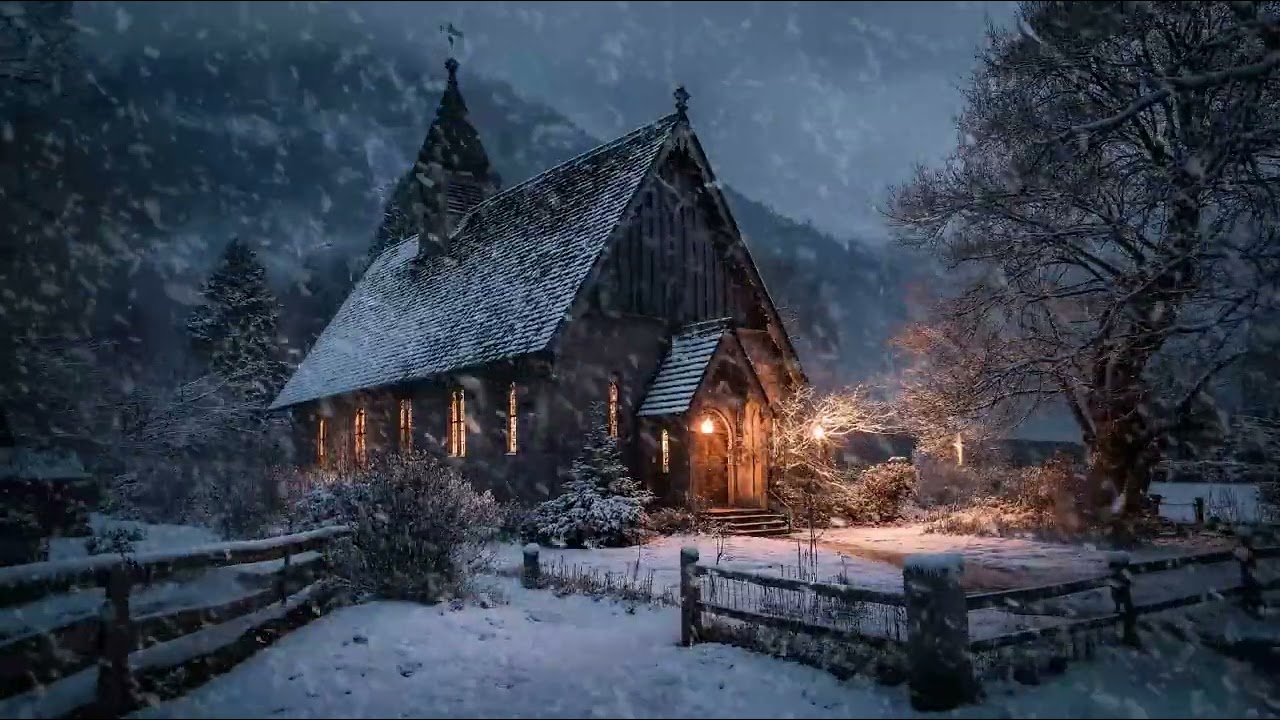 Cozy Winter Storm Night with Calm Wind and Snow Sounds for Tranquility and Deep Rest