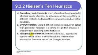 Human Computer Interaction (HCI): Chapter 7-d: Design Rules: Nielsen's 10 Heuristics