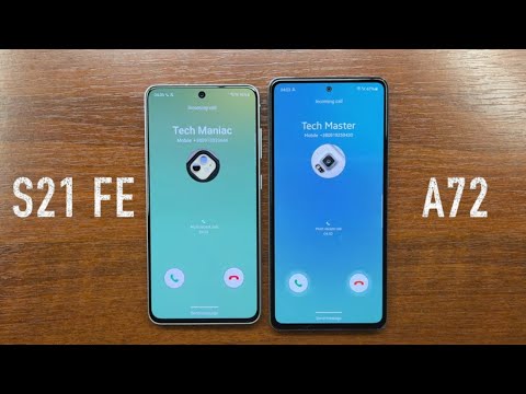 Samsung Galaxy S21 FE vs Galaxy A72 Cellular Incoming Call Planet Ringtone Android 12