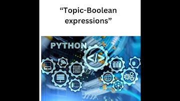 Boolean Expression in Python programming