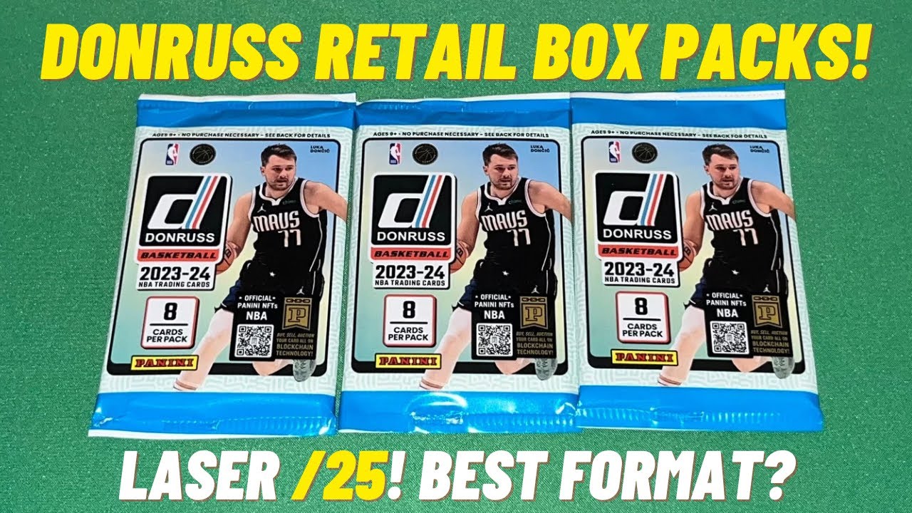 2023-24 Panini Donruss Basketball Retail Pack Opening Review! LASER /25!  New Foil Packs Sports Cards 