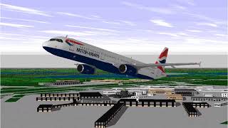 Microsoft Flight Simulator 98 | London to Paris | British Airways A321-200