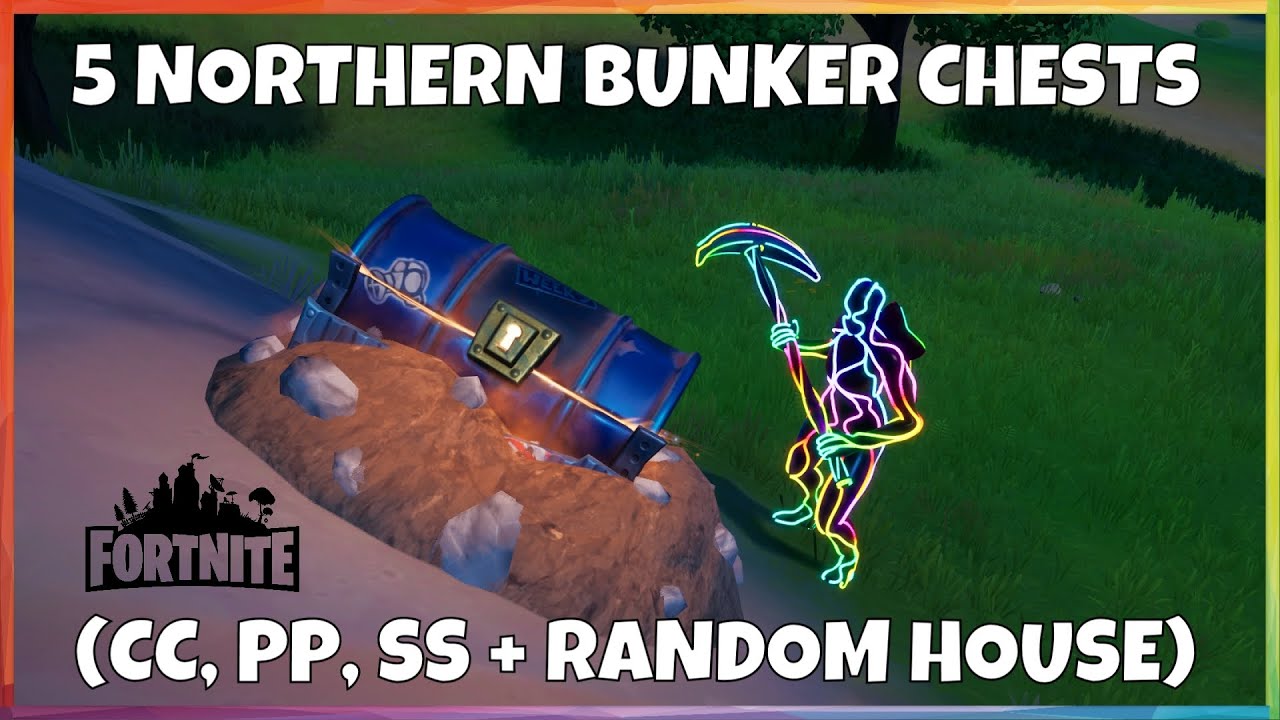 5 SECRET Bunker Chest Locations (North) FORTNITE SEASON 6 YouTube