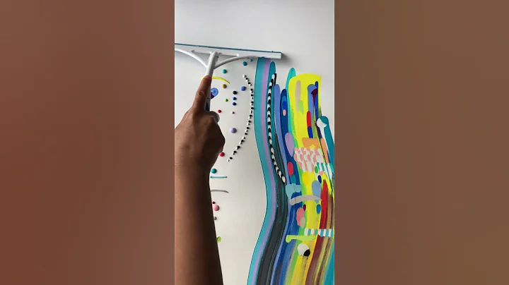 Squeegee Painting #shorts #acrylicpainting #satisfyingart #arttechniques