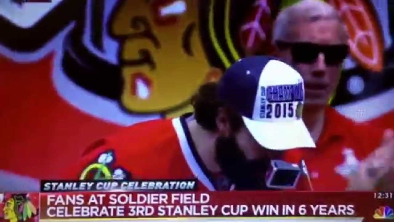 Corey Crawford ::: Fuckin' Right, Chicago!! ::: 2015 Chicago Blackhawks Rally