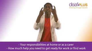 Your Claimant Commitment: Universal Credit | deafPLUS | BSL Video