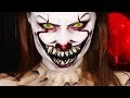 "IT" PENNYWISE HALLOWEEN MAKEUP TUTORIAL