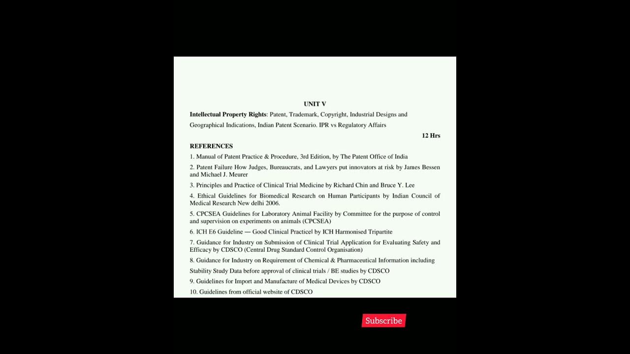 pharmaceutical-regulation-for-india-syllabus-for-m-pharm-1st-sem-1st