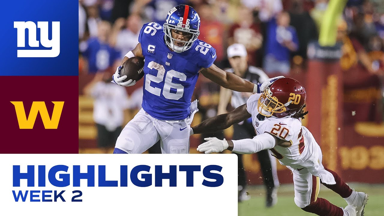 HIGHLIGHTS: Giants vs. Washington Week 2 | New York Giants