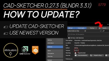 ⚠ How To Update CAD Sketcher - CAD In Blender - Blender CAD Addon