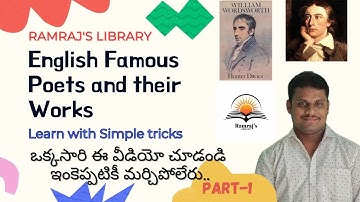 AP - TET/DSC | English famous poets and their works | simple tricks |