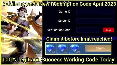 4X ML Redeem codes April 25, 2023 - Get this 4 Mobile Legends Diamond Redemption Code today